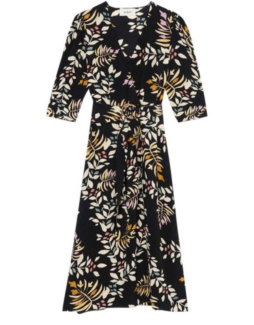 NEW NWT Ba&sh Chrissy Floral Print Wrap Dress Multicolor Size US 8